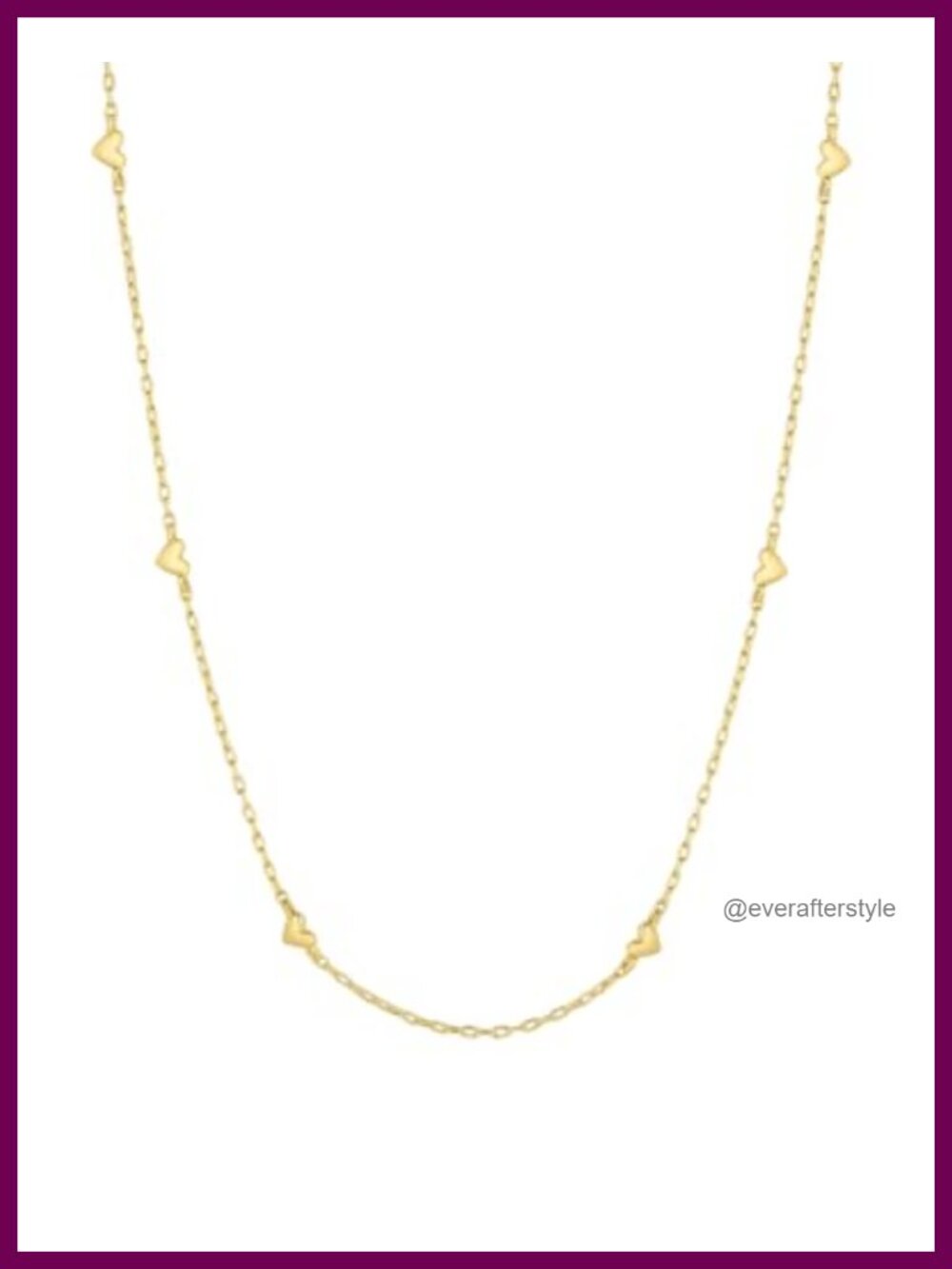 18k Gold Plated Adjustable Heart Pendant Necklace Layering Jewelry